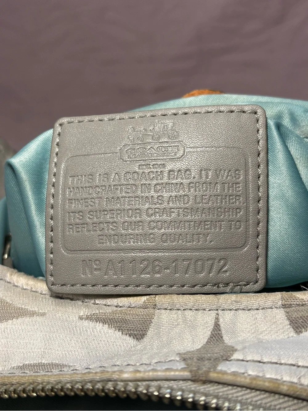 Coach Gray Signature Shoulder Bag